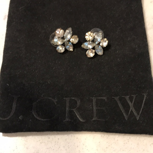 J. Crew Jewelry - J. Crew Crystal trefoil design earrings